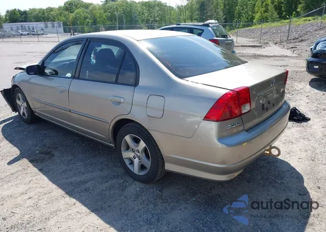 2004 Honda Civic Ex z USA, uszkodzony, nr VIN 2HGES26754H540446